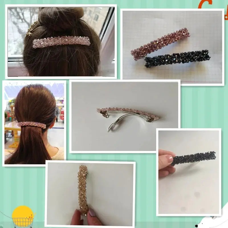 New Korean Elegant Hairpins Hairgrips Crystal Rhinestone Barrettes Hair Clips For Women Girls Hair Accessories by All Mart Bristol Ltd