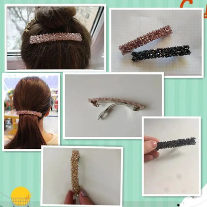 New Korean Elegant Hairpins Hairgrips Crystal Rhinestone Barrettes Hair Clips For Women Girls Hair Accessories by All Mart Bristol Ltd