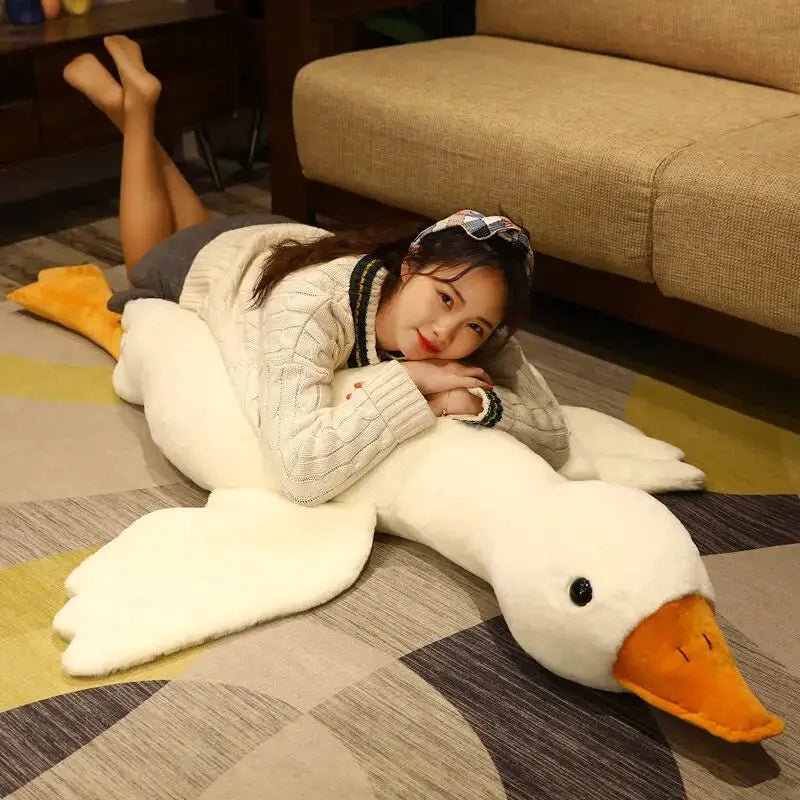 50-190cm Giant Goose Plush Toys Soft Stuffed Boba Duck Sleep Pillows Cute Animal Big Goosey Floor Mat Dolls Girl Christmas Gifts by All Mart Bristol Ltd