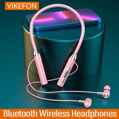 VIKEFON Bluetooth Earphones Wireless Headphones Magnetic Sport Neckband Neck-hanging TWS Earbuds Wireless Headset with Mic by All Mart Bristol Ltd