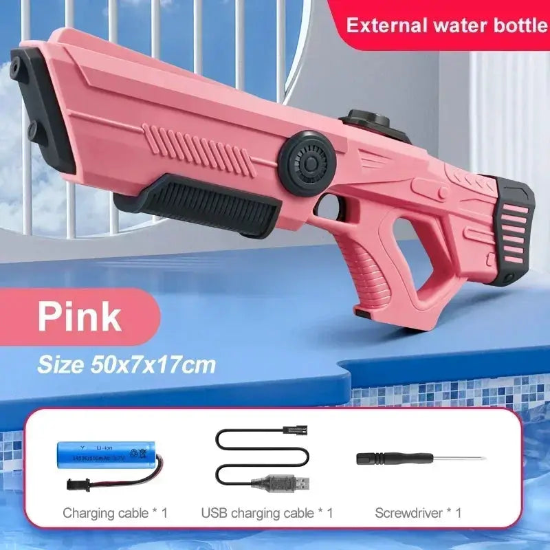 Electric Automatic Water Storage Gun Toys Portable Children Summer Beach Outdoor Fight Fantasy Spray Gun Toys Boy Kid Adult Game by All Mart Bristol Ltd