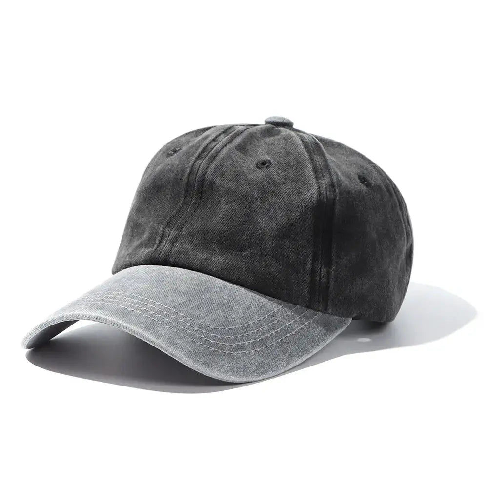Fashion WASHED DENIM Baseball Cap Men Women Distressed Faded Caps Sunscreen Hats Adjustable Baseball Hats Outdoor Sports Hats by All Mart Bristol Ltd
