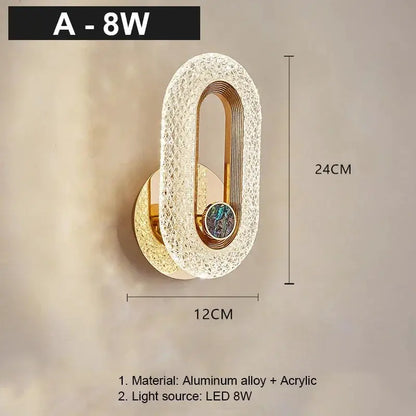 LED Wall Lamp Modern Nordic Wall Light Sconces Indoor Lighting for Living Room Bedroom Bedside Light Fixture Wall Decor Bathroom by All Mart Bristol Ltd