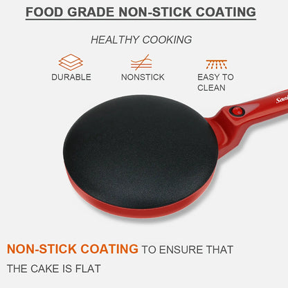 Electric Crepe Maker Pizza Pancake Machine Non-Stick Griddle Baking Pan Cake Machine kitchen Appliance Cooking Tools Sonifer by All Mart Bristol Ltd