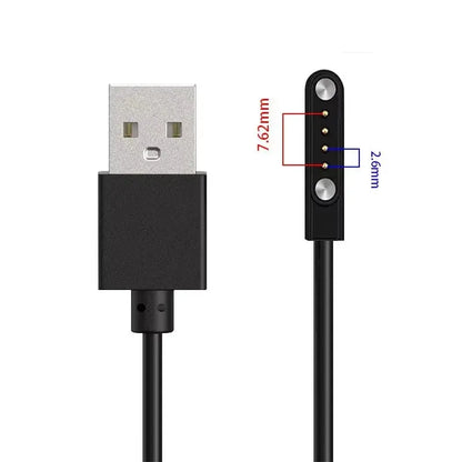 2 pins 4pins Smartwatch Dock Charger Adapter USB Charging Cable Cord for Adult/Kids Smart Watch Power Charge Wire Accessories by All Mart Bristol Ltd