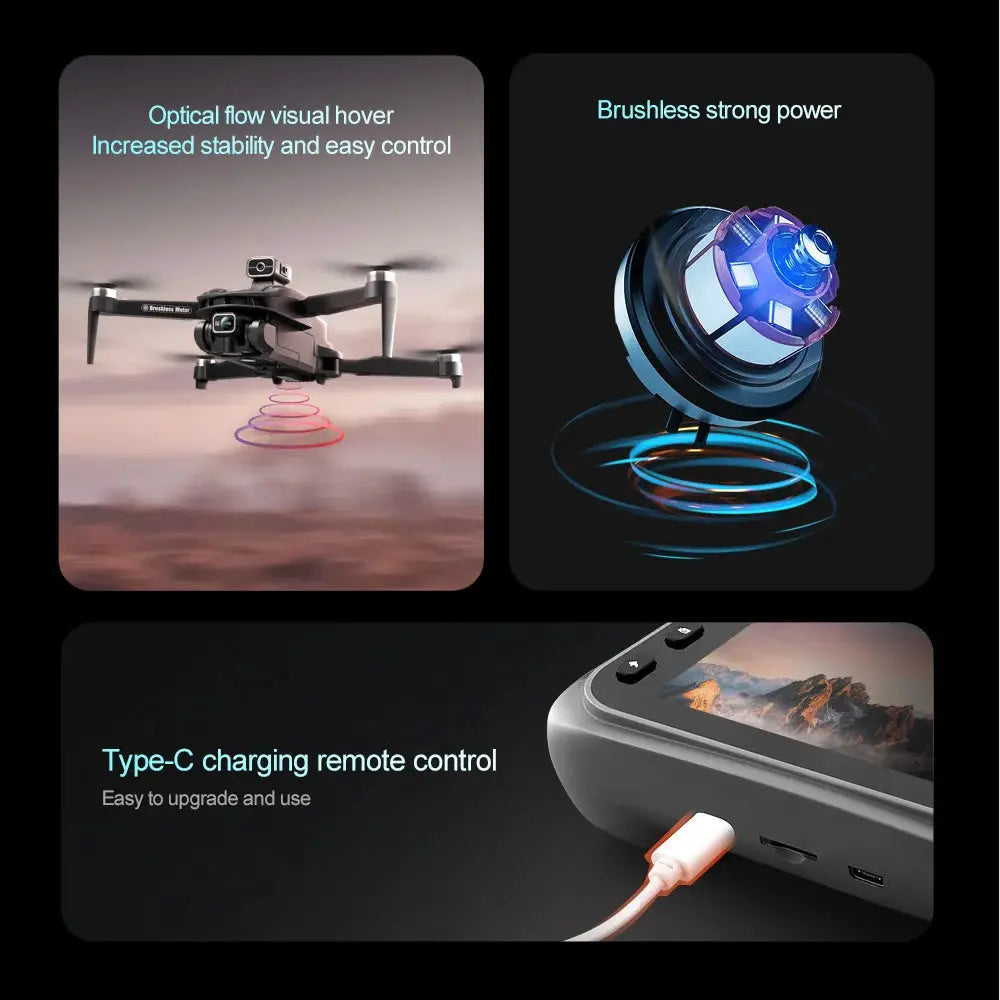 V168 Pro Max Drone GPS Profesional with 8K HD Camera FPV 5G Wifi Brushless Motor Foldable RC Quadcopter Obstacle Avoidance Dron by All Mart Bristol Ltd