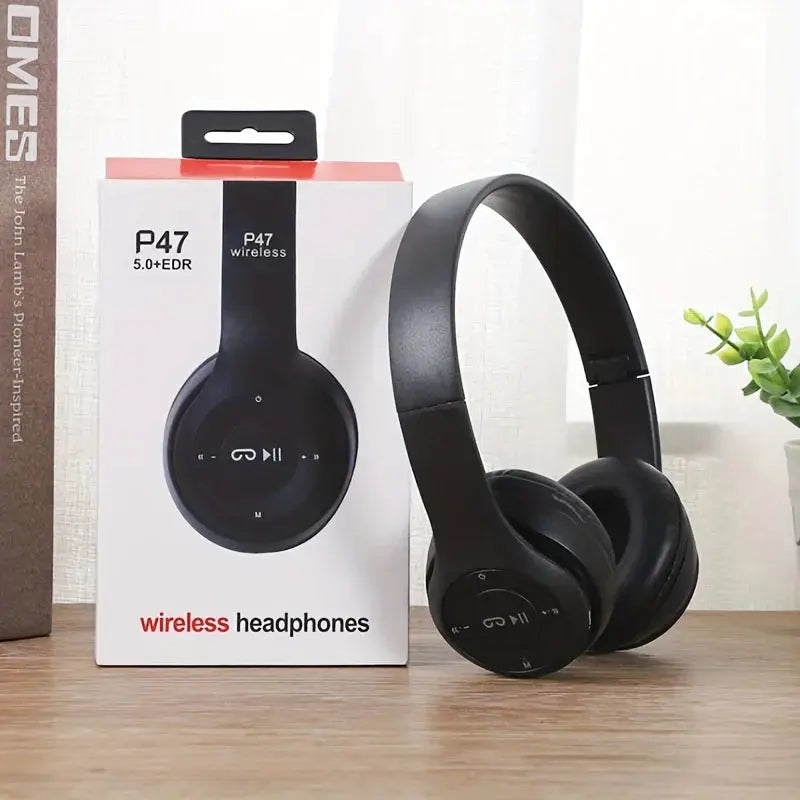 Stereo P47 Headset 5.0 Bluetooth Headset Folding Series Wireless Sports Game Headset for iPhone XiaoMi by All Mart Bristol Ltd
