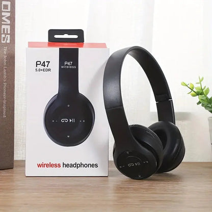Stereo P47 Headset 5.0 Bluetooth Headset Folding Series Wireless Sports Game Headset for iPhone XiaoMi by All Mart Bristol Ltd
