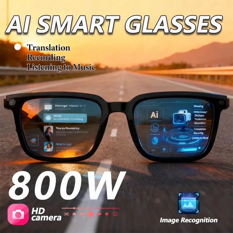 AI Smart Glasses 4K HD 800W Pixel Camera Video Outdoor Sport Sunglasses AI ChatGPT Translation Recording Bluetooth Call Glasses by All Mart Bristol Ltd