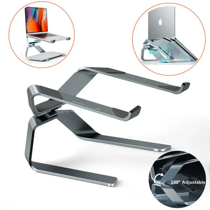 Laptop Stand Adjustable Aluminum Alloy Notebook Tablet Stand Up to 17.3 Inch Laptop Portable Fold Holder Cooling Bracket Support by All Mart Bristol Ltd