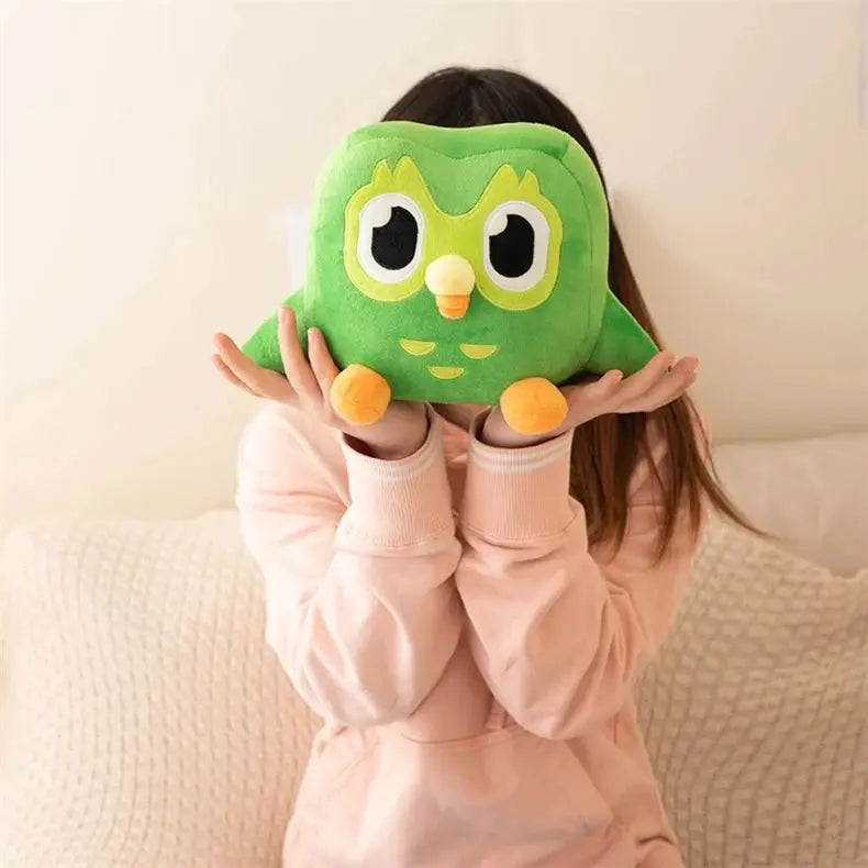 Green Duolingo Owl Plush Toy Duo Plushie Of Duo The Owl Cartoon Anime Owl Doll Soft Stuffed Animal Toy Children Birthday Gift by All Mart Bristol Ltd