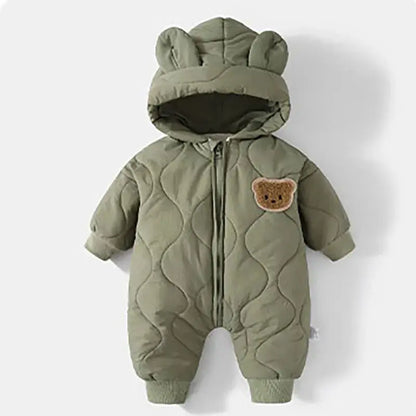 Winter Baby Outwear Clothing Fur Lining Warm Toddler Girl's Boy's Rompers Cartoon Bear Infant Jumpsuit by All Mart Bristol Ltd
