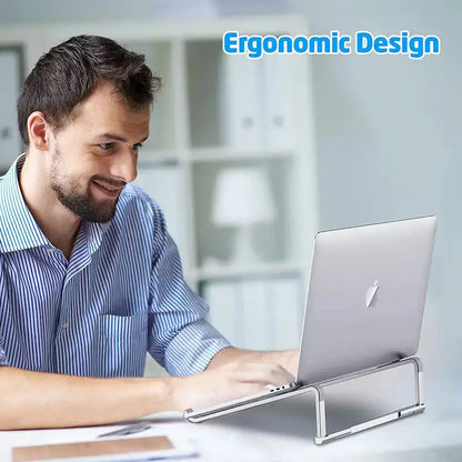 Universal Laptop Stand Foldable Adjustable Aluminum Alloy Notebook Holder Desktop Bracket for MacBook Air Pro Xiaomi by All Mart Bristol Ltd