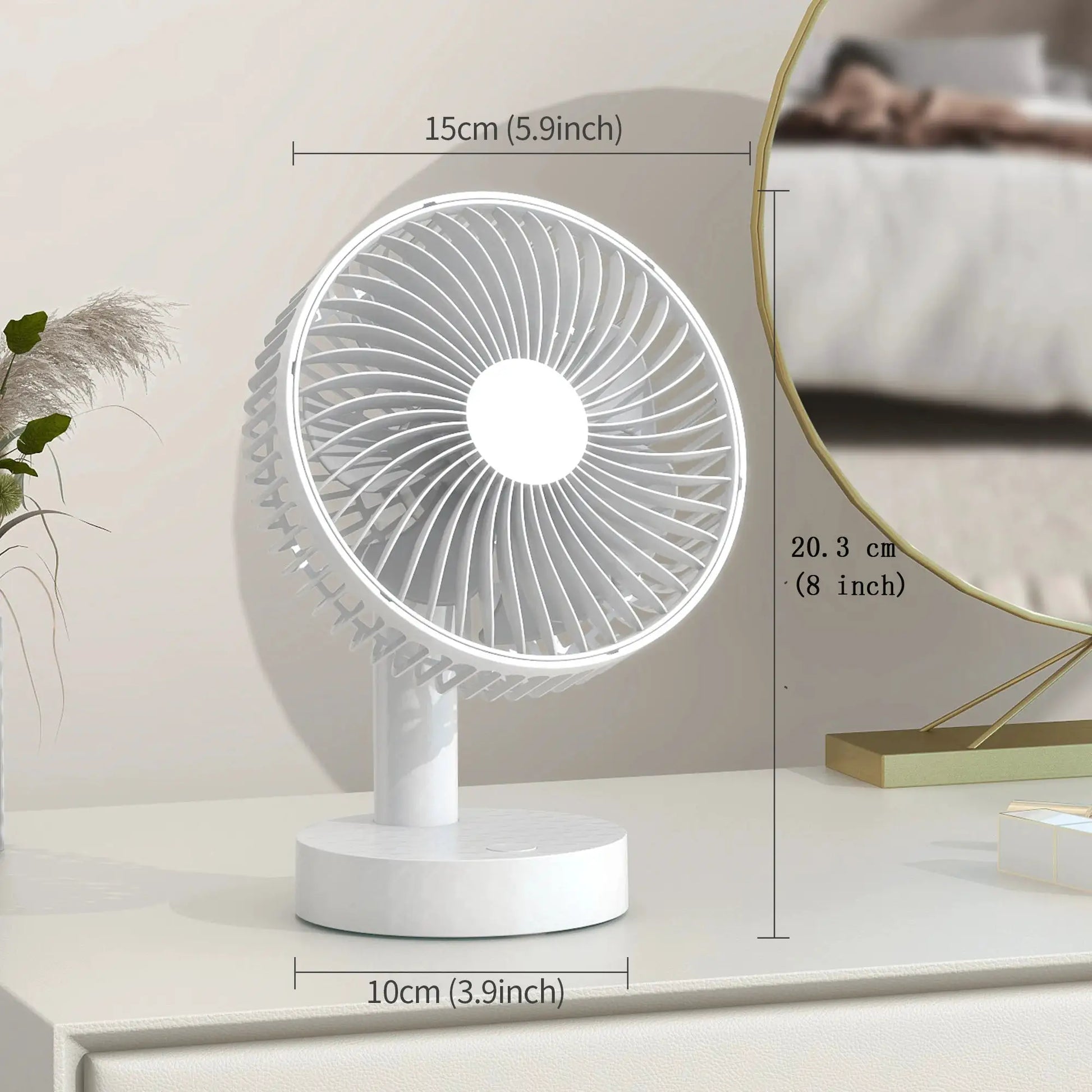 Mini USB Table Fan 4 Speeds Portable Desktop Table Cooling Fan Powered by USB Strong Wind Kipas USB Desk Fan by All Mart Bristol Ltd