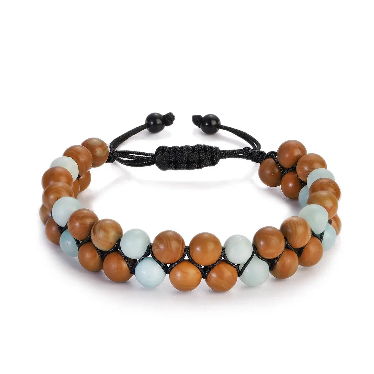 Fashion Men Bracelets Hematite Tiger Eye Double Layer Row Bracelets Pulsera Hombre Magnetic Health Protection Healing Bracelets by All Mart Bristol Ltd