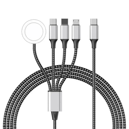 4 in 2 Multi Charging Cable For Iwatch Iphone Charger Usb Type-C Fast Charging Cable High-Quality Airpods iPad Accessories by All Mart Bristol Ltd