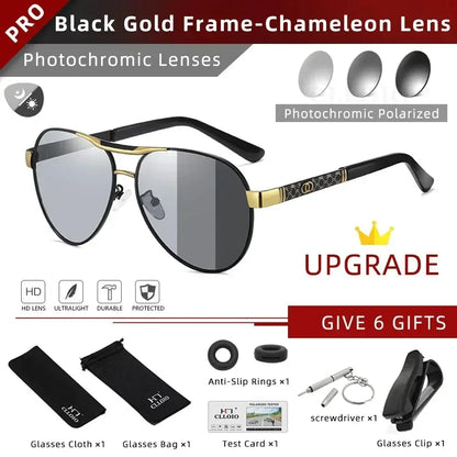 CLLOIO Top Brand Designer Photochromic Sunglasses Men Women Polarized Sun Glasses Chameleon Anti-glare Driving Oculos de sol by All Mart Bristol Ltd