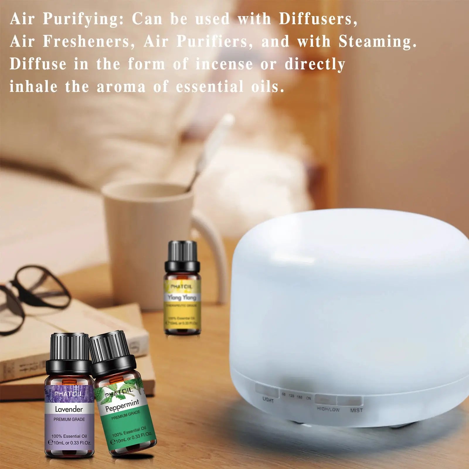 10ml Essential Oils for Humidifier Diffuser Aromatic Candles Soap Massage Oil 10pcs Kit Pure Natural Tea Tree Mint Essential Oil by All Mart Bristol Ltd