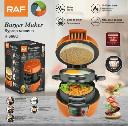 Multifunctional 600W Breakfast Sandwich and Waffle Maker by All Mart Bristol Ltd