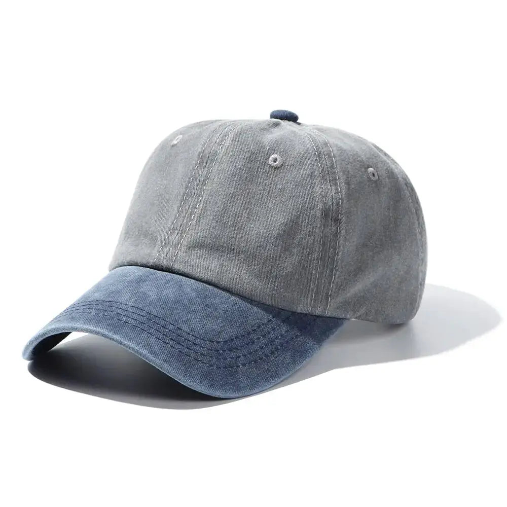 Fashion WASHED DENIM Baseball Cap Men Women Distressed Faded Caps Sunscreen Hats Adjustable Baseball Hats Outdoor Sports Hats by All Mart Bristol Ltd