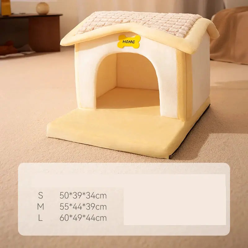 Dog Kennel House Four Seasons General Winter Warm Small Dog Detachable Removable Mobile Washing Cat Kennel Pet Supplies by All Mart Bristol Ltd
