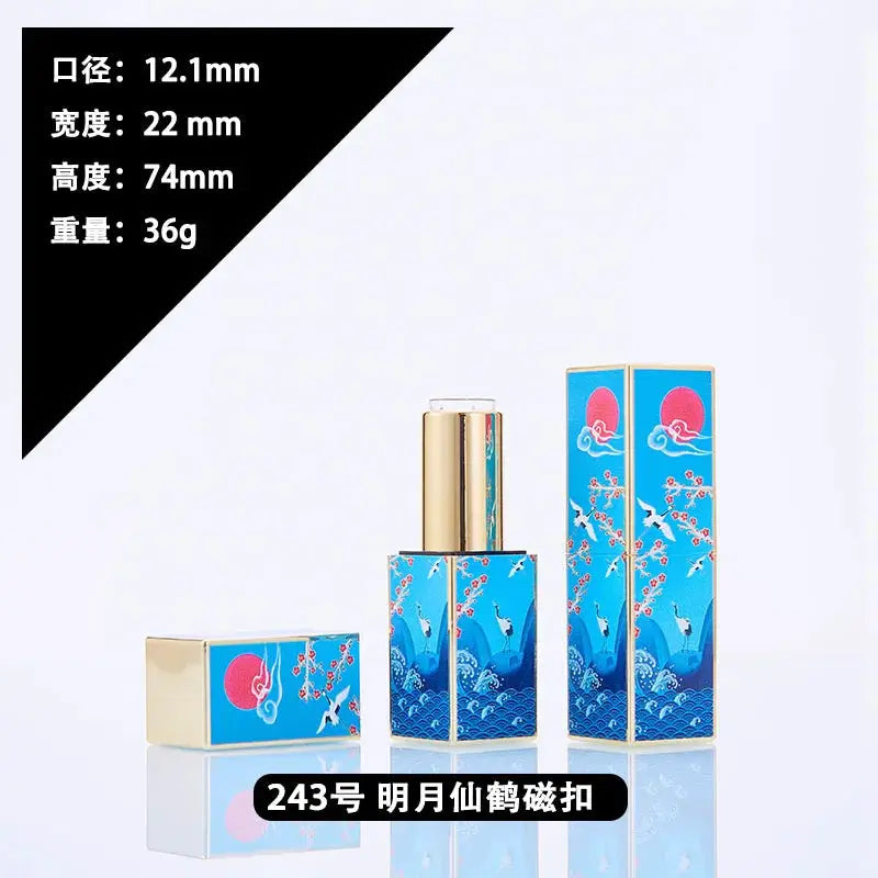4g Lipstick Tube Cosmetic Jar Multi-patterned Square Shape Empty DIY Lip Balm Lipstick Tube Sinicism Makeup Container Portable by All Mart Bristol Ltd