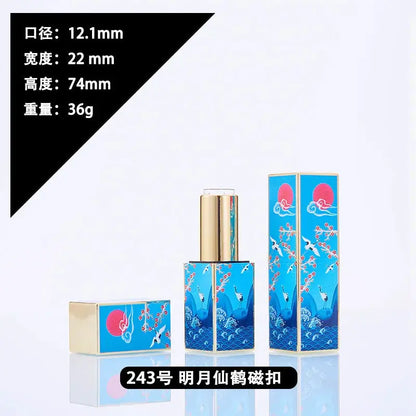 4g Lipstick Tube Cosmetic Jar Multi-patterned Square Shape Empty DIY Lip Balm Lipstick Tube Sinicism Makeup Container Portable by All Mart Bristol Ltd