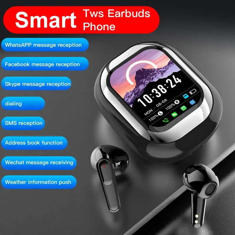 SE-ONE Smart Sliding Cover Earbuds |Wireless Bluetooth Headphones | HD Display | Long Battery Life | ENC Noise-Reduced Call by All Mart Bristol Ltd