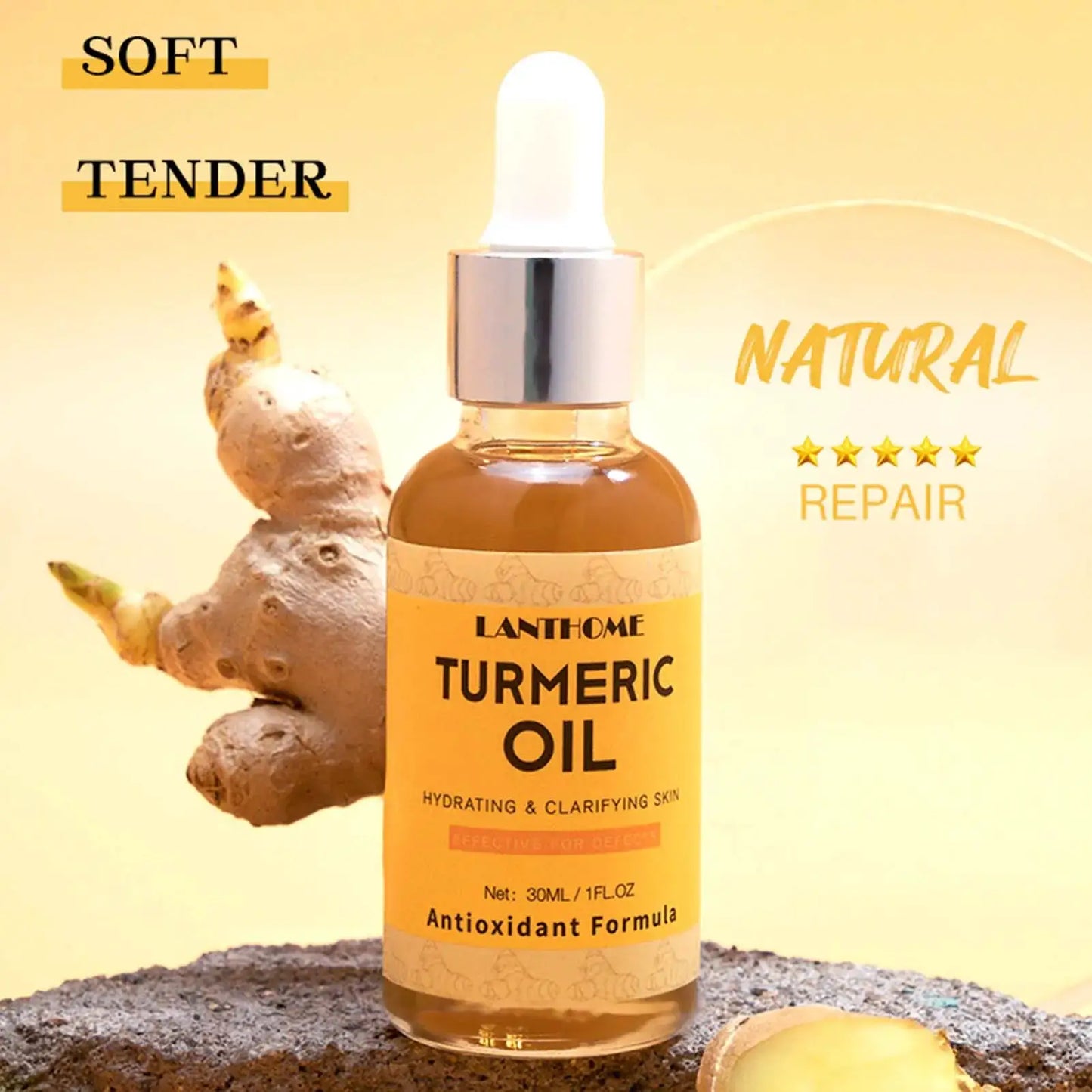 30ml Turmeric Oil Facial Turmeric Serums Deep Moisture Serums Turmeric Freckle Whitening Serum Nourish Smooth Face Skin Care by All Mart Bristol Ltd