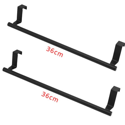 Towel Rod Steel Metal Wire Over Cabinet Towel Rack Storage Organizer Bathroom Door Hanging Towel Rack Punch-free Rag Hanger by All Mart Bristol Ltd