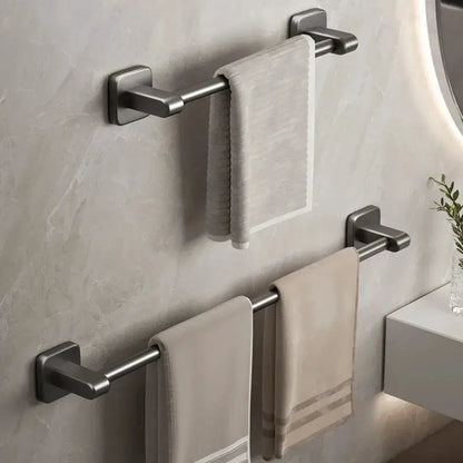 Bathroom Towel Holder Without Drilling Bathroom Black Towel Rack Towel Bar Self-Adhesive Bathroom Towel Rack Towel Rail by All Mart Bristol Ltd