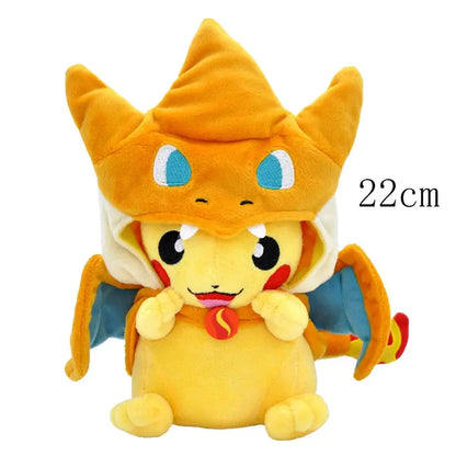 Cos Eevee Pikachu Cosplay Plush Toy Charizard Peluche Snorlax Garchomp Tyranitar Hydreigon Stuffed Animal Doll Plushies Toy Gift by All Mart Bristol Ltd