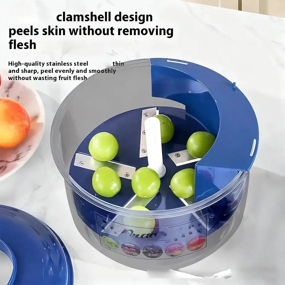 Automatic Fruit Garlic Peeler Machine Electric Grape Peeler Machine w/h Precision Stainless Steel Blade for Kitchen Homemade Jam by All Mart Bristol Ltd