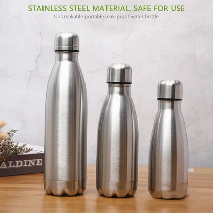 Stainless Steel Water Bottle Hot Cold Water Bottle for Travel Camping Sports Drink Bottles Drinkware Cup Hiking Water Bottle New by All Mart Bristol Ltd