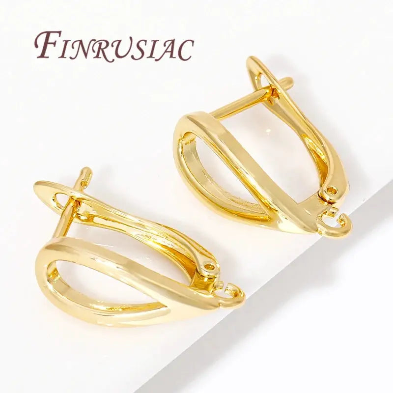 Trendy French Earring Hooks Clasp Accessories For Earrings 18K Gold Plated Earwires Fasteners Findings For DIY Women's Jewelry by All Mart Bristol Ltd