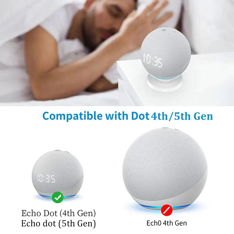 Table Mount Stand Desktop Holder for Echo Dot Max 5th 4th Gen Space-Saving Solution for Smart Home Speakers Hide Messy Wires by All Mart Bristol Ltd