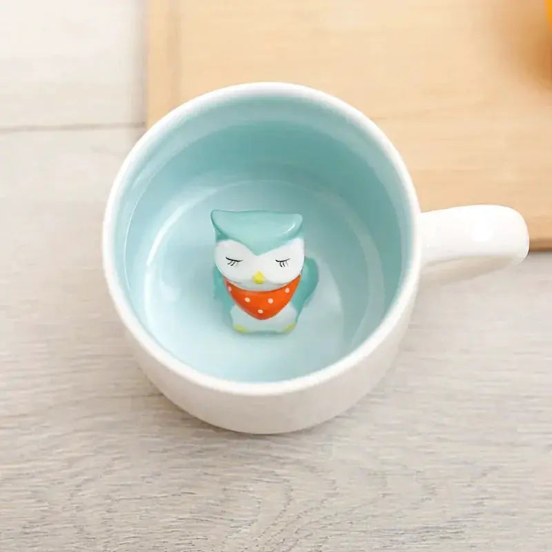 400ML Ceramic Mugs Creative Cute Cartoon Stereo Animal Milk Coffee Cups Couple Cups of Household Drinking Water Supplies by All Mart Bristol Ltd