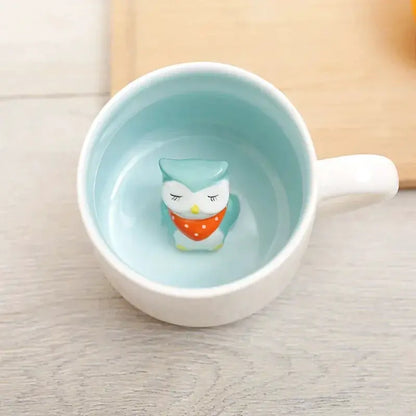 400ML Ceramic Mugs Creative Cute Cartoon Stereo Animal Milk Coffee Cups Couple Cups of Household Drinking Water Supplies by All Mart Bristol Ltd