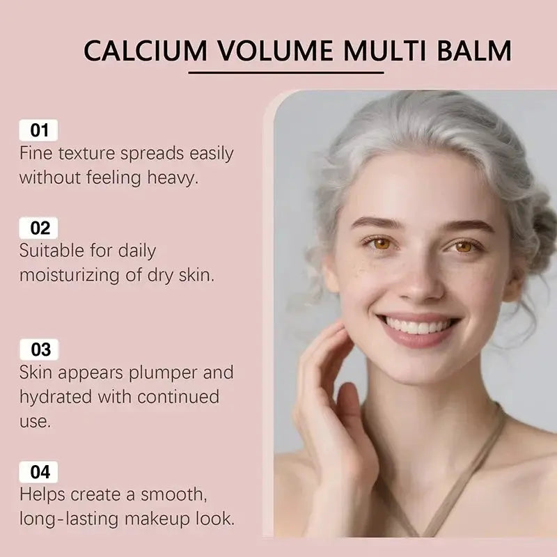 Calcium Volume Multi Balm Korean Skincare Stick,Face & Eye Cream,Collagen Deep Moisturizing Anti-Wrinkle,Suitable for Pre Makeup by All Mart Bristol Ltd