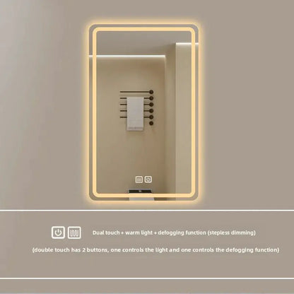 New Smart Mirror Wall Hanging LED High Definition Induction Anti-fog Bathroom Mirror Touch Screen 23.5 * 15.5 Inches Vanity by All Mart Bristol Ltd