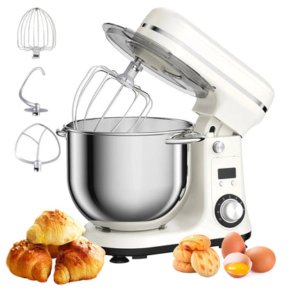 BioloMix Kitchen Food Stand Mixer, Blender, Quiet Motor, Cream Egg Whisk, Whip Dough Kneader, 6-Speed, 1200 W, 6 L, DC by All Mart Bristol Ltd
