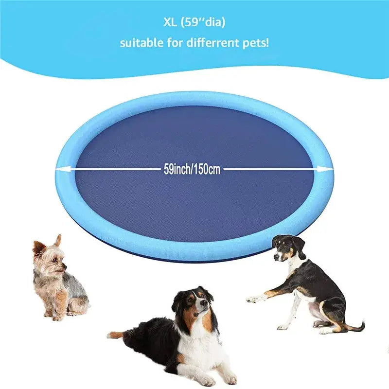 Dog Swimming Pool Pet Inflatable Spray Mat Dog Cooling Pad Outdoor Cat Interactive Fountain Toy Pet Sprinkler Pad Dogs Supplies by All Mart Bristol Ltd