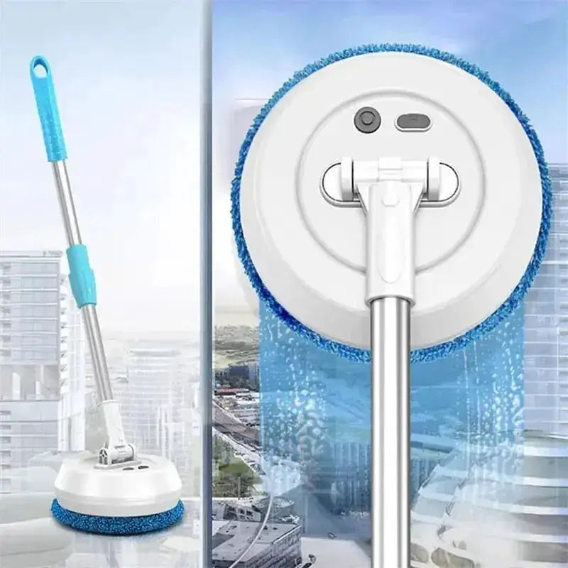 Wireless Electric Spin Mop Cleaning Machine Automatic 2 in 1 Wet & Dry Home Cleaner Car Glass Ceiling Door Windows Floor Cleaner by All Mart Bristol Ltd
