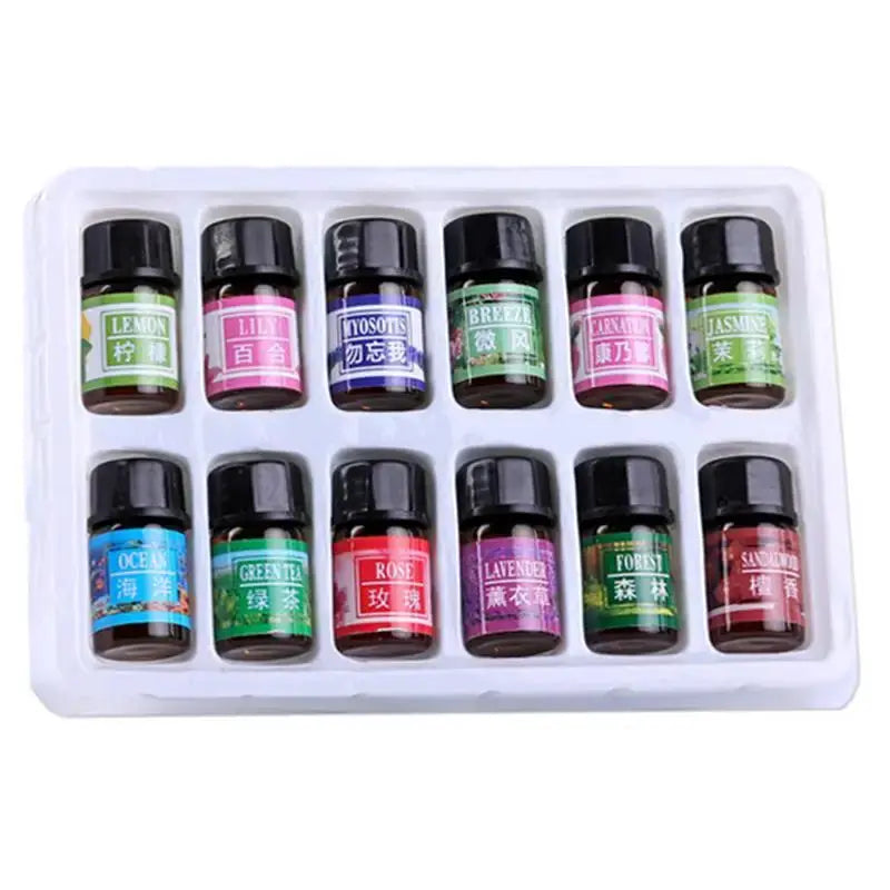 Essential Oil Set 12-bottle 3ML/0.13oz Defuse Essential Oils Water-soluble Natural Essential Oils For Diffuser Humidifier by All Mart Bristol Ltd