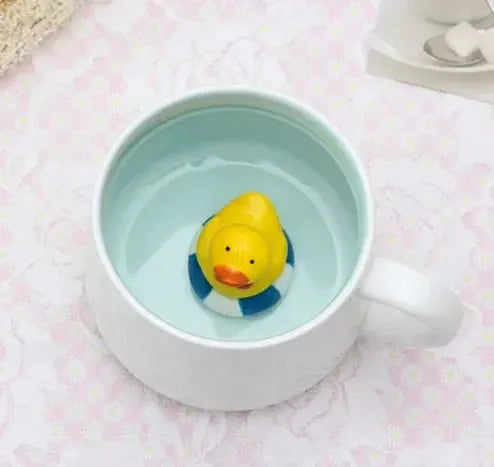 400ML Ceramic Mugs Creative Cute Cartoon Stereo Animal Milk Coffee Cups Couple Cups of Household Drinking Water Supplies by All Mart Bristol Ltd
