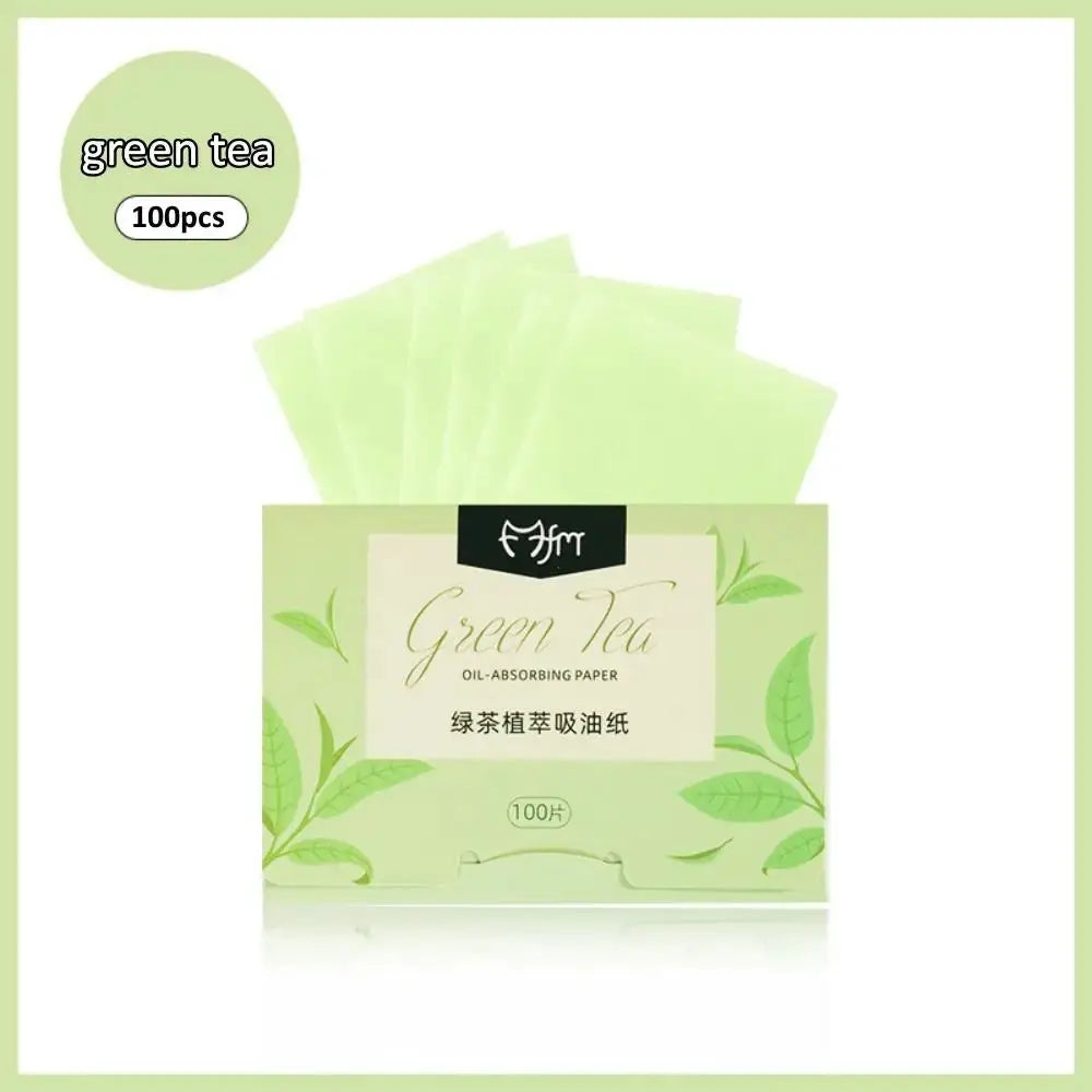 100 sheets Face Oil Absorbing Paper Oil Blotting Paper Oil Control Facial Cleansing Face Wipes Men Women Beauty Makeup Tools Acc by All Mart Bristol Ltd