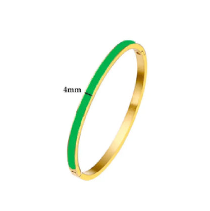 CARLIDANA Luxury Colorful Orange Enamel Bangles Bracelets for Women Party Gift Fashion Bangles Original Stainless Steel Jewelry by All Mart Bristol Ltd