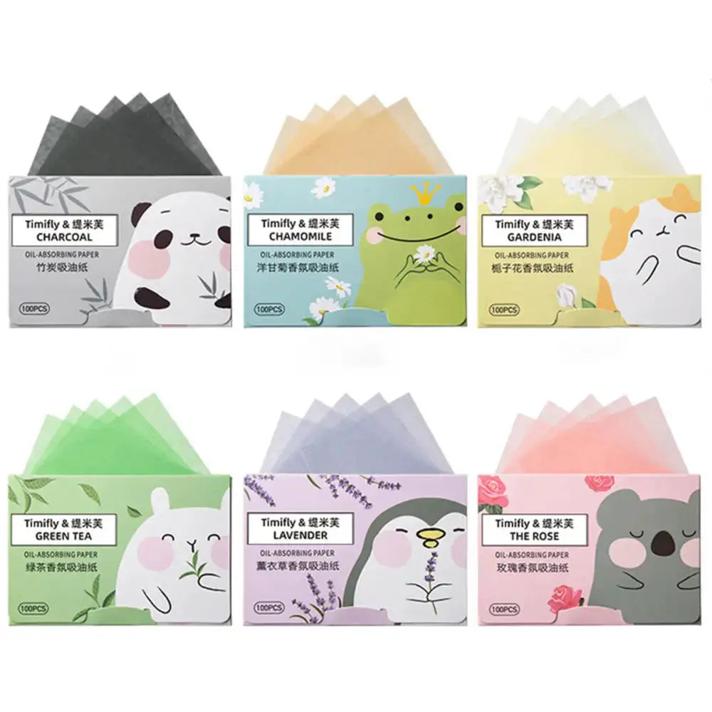100 sheets Face Oil Absorbing Paper Oil Blotting Paper Oil Control Facial Cleansing Face Wipes Men Women Beauty Makeup Tools Acc by All Mart Bristol Ltd