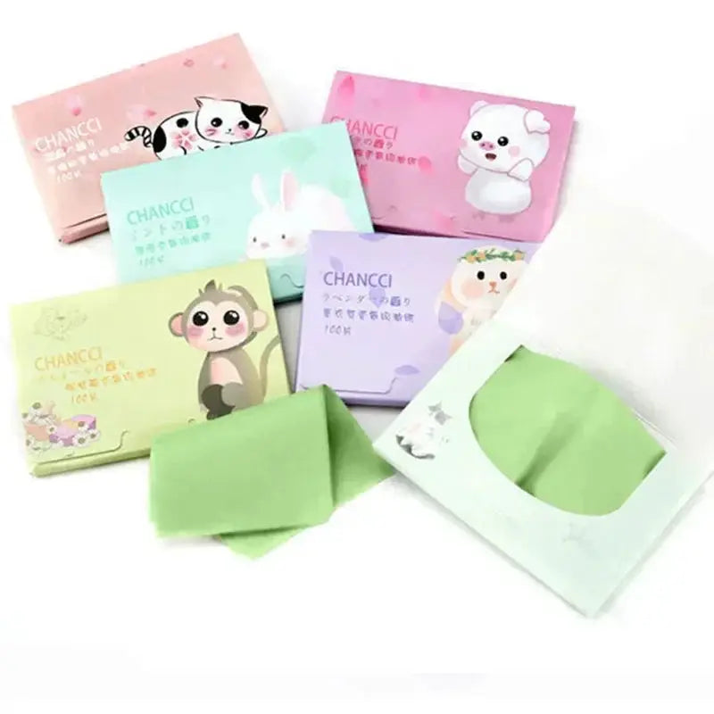 100Pcs/box Face Oil Blotting Paper Protable Matting Face Wipes Facial Cleanser Oil Control Oil-absorbing Face Cleaning Tools New by All Mart Bristol Ltd