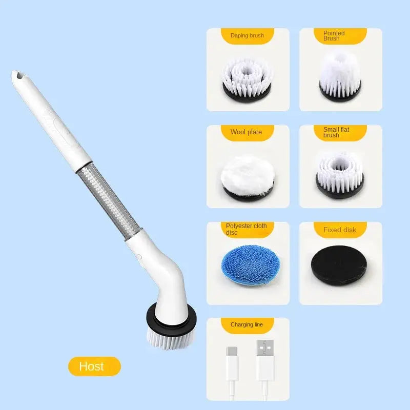 New Style Electric Cleaning Brush 5 in 1 Electric Multi-functional Home USB Automatic Cleaning Brush for Kitchen & Bathroom by All Mart Bristol Ltd